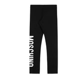 Kids Moschino Logo Print Jersey Leggings Black